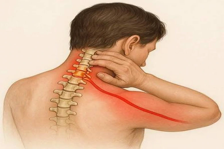 تصویری از دیسک گردن شدید